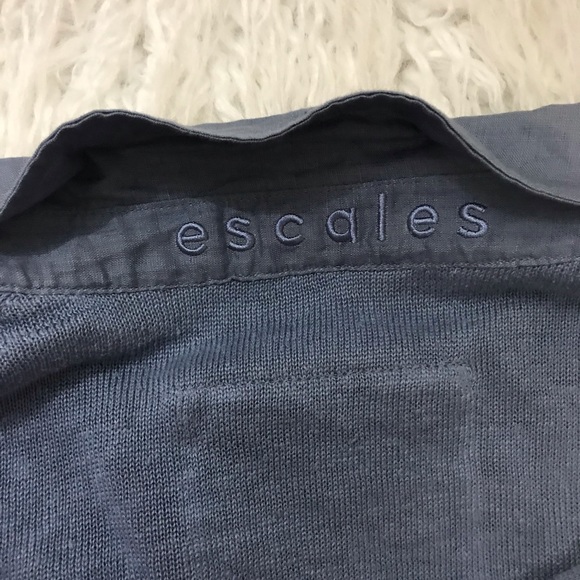 Escales Paris linen long sleeve top 2XL - Picture 5 of 5